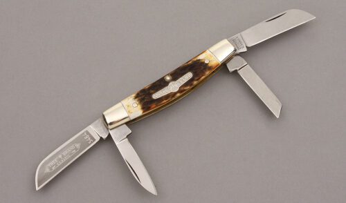 Boker Knives Congress with Stag Handle Scales handle material - Obverse Side - Item #KLC09949