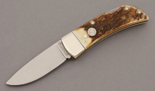 Boker Knives Gents Lockback with Stag Handle Scales handle material - Obverse Side - Item #KLC09950