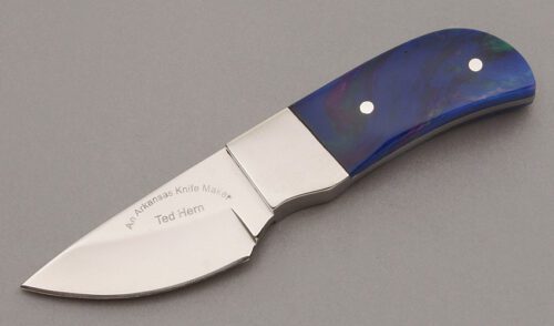 Ted Hern Small Hunter with Multi-Color Resin Scales handle material - Obverse Side - Item #KLC09971