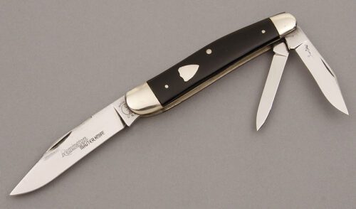 Remington UMC R7495 Whittler with Black Pyremite Scales handle material - Obverse Side - Item #KLC09989