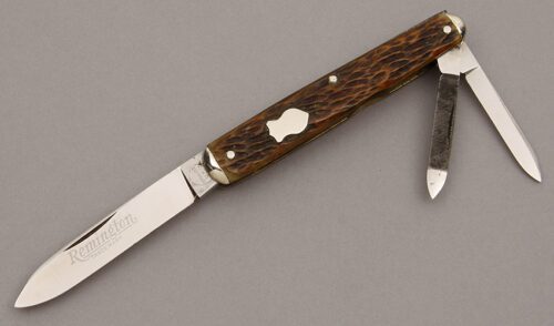 Remington UMC R6593 Whittler with Jigged Bone Scales handle material - Obverse Side - Item #KLC09990