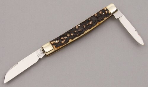 Hen & Rooster Two Blade Congress with Stag Handle Scales handle material - Obverse Side - Item #KLC10033