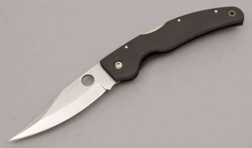 Spyderco Knives C23P Renegade Lockback Folder with Black G10 handle material - Obverse Side - Item #KLC10035