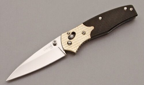 Sog Knives Facet Arc-Lock Folder with Textured Carbon Fiber Scales handle material - Obverse Side - Item #KLC10039