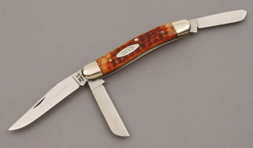 Case Cutlery 6318 Stockman with Jigged Bone Handle Scales handle material - Obverse Side - Item #KLC10054