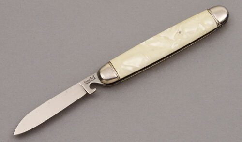 Imperial Knife Co. Small Folder with Pearl Celluloid Scales handle material - Obverse Side - Item #KLC10066