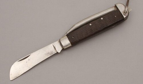Camillus Cutlery Sailors Knife with Jigged Wood Handles handle material - Obverse Side - Item #KLC10069