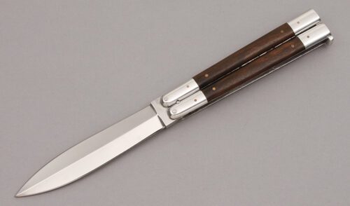 Unknown Maker Custom Butterfly with Rosewood Handle Scales handle material - Obverse Side - Item #KLC10088