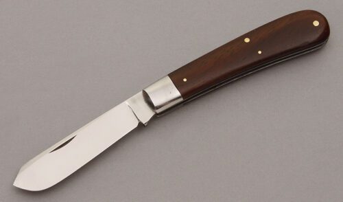 Cattaraugus Cutlery 11227 Spey Knife with Wood Handle Scales handle material - Obverse Side - Item #KLC10113