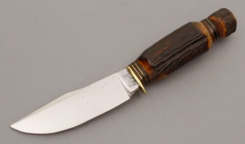 Marble's Knives Wood Craft with Two Piece Stag Handle handle material - Obverse Side - Item #KLC10157