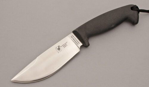 Blackjack Knives Grunt with Textured Kraton handle material - Obverse Side - Item #KLC10158