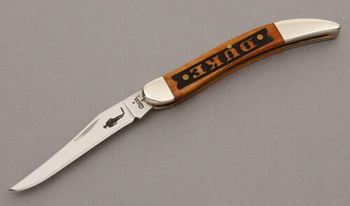 Case Cutlery 7456 John Wayne Tiny Toothpick with Smooth Chestnut Bone Scales handle material - Obverse Side - Item #KLC10164