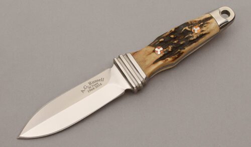 A.G. Russell 50th Anniversary Sting with India Stag Handle Scales handle material - Obverse Side - Item #KLC10169