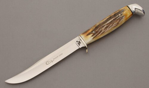Case Cutlery 516-5 SSP Hunter with Stag Handle Scales handle material - Obverse Side - Item #KLC10187