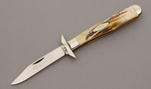 Case Cutlery Model 5111 1/2L Cheetah Folder with Stag Handle Scales handle material - Obverse Side - Item #KLC10189