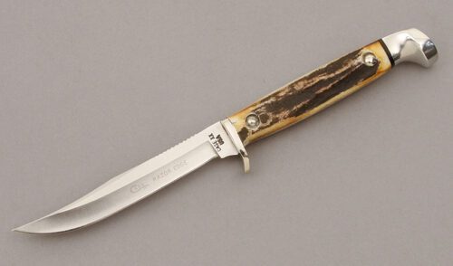 Case Cutlery M5F SSP Small Hunter with Stag Handle Scales handle material - Obverse Side - Item #KLC10193