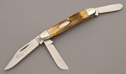 Case Cutlery 5347 HP SSP Stockman with Stag Handle Scales handle material - Obverse Side - Item #KLC10195