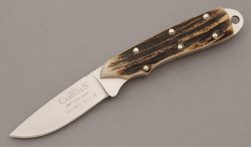 Camillus Cutlery Cuda Mini Talon with Stag Handle Scales handle material - Obverse Side - Item #KLC10197