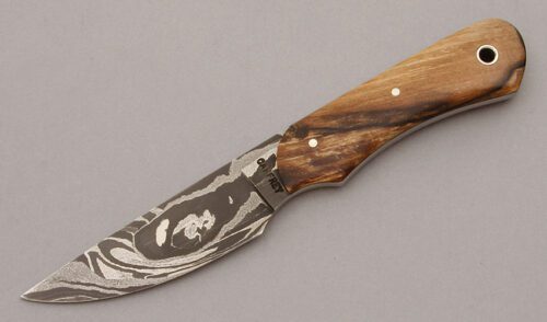 Ed Caffery EBK with Spalted Birch Wood Scales handle material - Obverse Side - Item #KLC10207