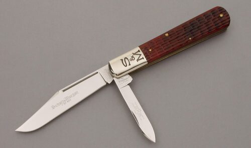 Schatt & Morgan 042171 Daddy Barlow with Timeworn Red Jigged Bone handle material - Obverse Side - Item #KLC10234