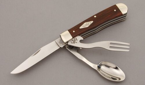 Case Cutlery 7354 Hobo with Rosewood Handle Scales handle material - Obverse Side - Item #KLC10239