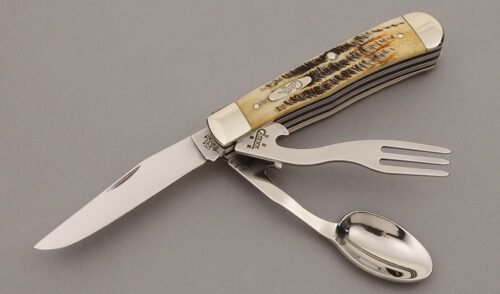 Case Cutlery 6.5354 Hobo with Bone Stag Handle Scales handle material - Obverse Side - Item #KLC10240
