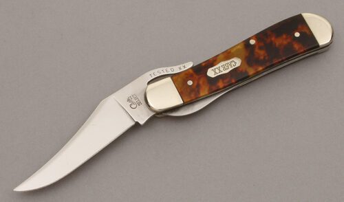 Case Cutlery TO1953L Russlock with Celluloid Tortise Shell handle material - Obverse Side - Item #KLC10242