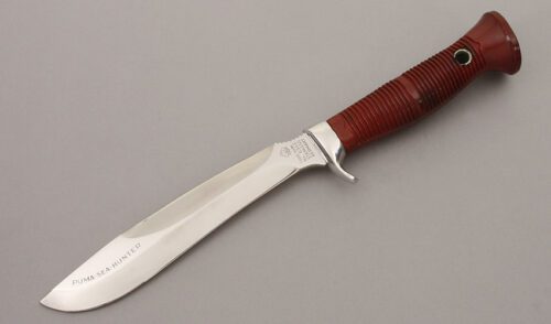 Puma Knives 6363 Sea Hunter with Burgandy Rubber Handle handle material - Obverse Side - Item #KLC10252