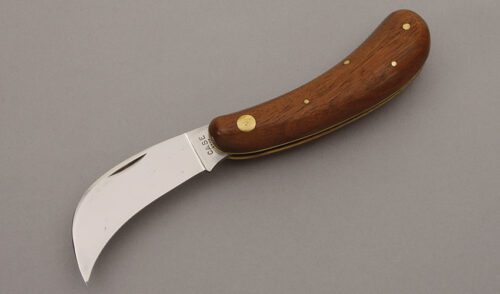 Case Cutlery 1139 Banana Folder with Wood Handle Scales handle material - Obverse Side - Item #KLC10266
