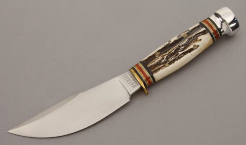 Marble's Knives Woodcraft with Stag Bone Handle handle material - Obverse Side - Item #KLC10272