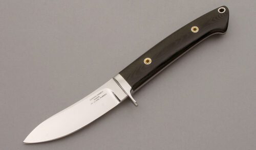 Gordon Romeis Semi-Skinner with Black Linen Micarta Scales handle material - Obverse Side - Item #KLC10314