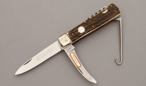 Puma Knives 997 Flugwildmesser with Stag Handle Scales handle material - Obverse Side - Item #KLC10332