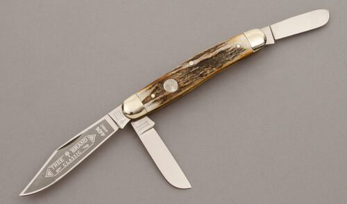 Boker Knives 4474 Stockman with Stag Handle Scales handle material - Obverse Side - Item #KLC10333