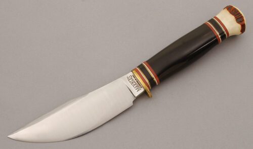Marble's Knives Woodcraft with Buffalo Horn Handle handle material - Obverse Side - Item #KLC10342