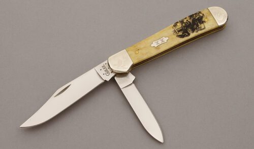 Case Cutlery 6249 Copperhead with Smooth Tan Bone Scales handle material - Obverse Side - Item #KLC10348