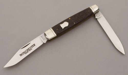 Winchester Knives W15 2913 1/2 Moose with Jigged Bone Scales handle material - Obverse Side - Item #KLC10352