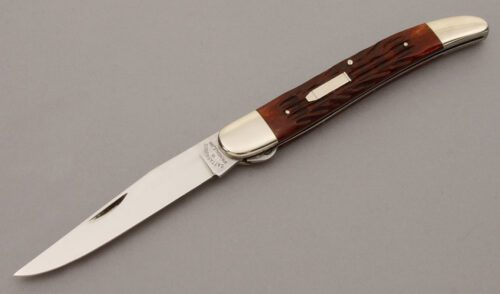 Cattaraugus Cutlery KCC FH-1 with Brown Jigged Bone handle material - Obverse Side - Item #KLC10355