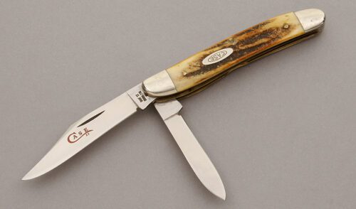 Case Cutlery 52067 Two Blade Jack with Stag Handle Scales handle material - Obverse Side - Item #KLC10367