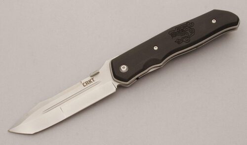 CRKT Knives BT-70 Terzuola with Black G10 Handle Scales handle material - Obverse Side - Item #KLC10383