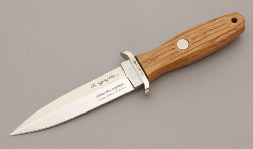 Boker Knives Rex Applegate Century Dagger with Rosewood Handle handle material - Obverse Side - Item #KLC10385