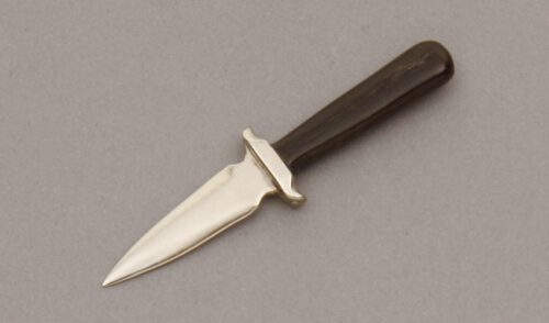 Unknown Maker Miniature Boot Dagger with Buffalo Horn Handle handle material - Obverse Side - Item #KLC10389