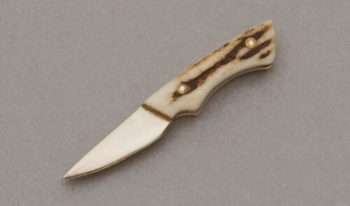 Unknown Maker Miniature Don Zaccagnino Caper with Stag Handle Scales handle material - Obverse Side - Item #KLC10393