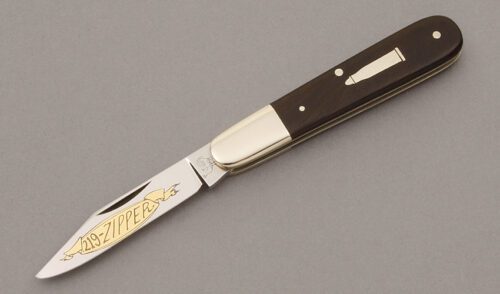 Hen & Rooster CM-8 .219 Zipper Excelsior with Mozombeque Ebony Wood Scales handle material - Obverse Side - Item #KLC10420