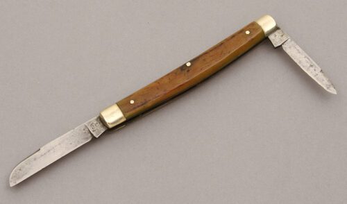 Hen & Rooster Two Blade Congress with Stag Handle Scales handle material - Obverse Side - Item #KLC10448