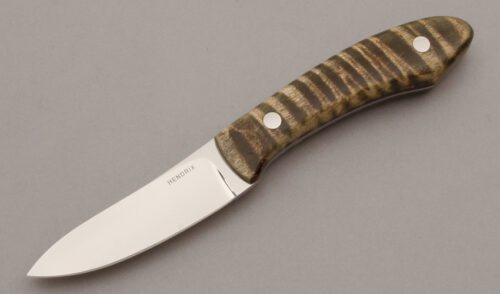 Wayne Hendrix Semi-Skinner with Curly Maple Wood Scales handle material - Obverse Side - Item #KLC10481