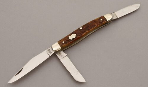 Wards Stockman with Jigged Bone Handle Scales handle material - Obverse Side - Item #KLC10510