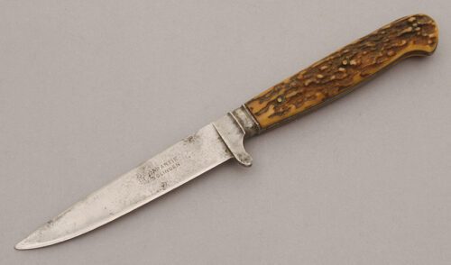 H.L. Garantie Hunter with Stag Handle Scales handle material - Obverse Side - Item #KLC10514