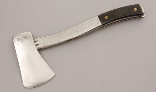 Marble's #3 Safety Axe with Steel Handle handle material - Obverse Side - Item #KLC10520