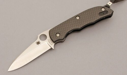 Spyderco Knives C131 Slipit with Carbon Fiber Handle Scales handle material - Obverse Side - Item #KLC10548