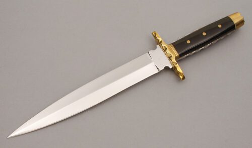 Unknown Maker Dagger with Buffalo Horn Handle Scales handle material - Obverse Side - Item #KLC10559